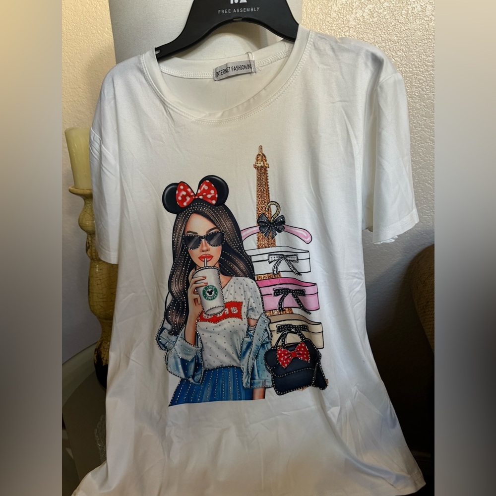 I love coffee Mini mouse Ears Fits SM New